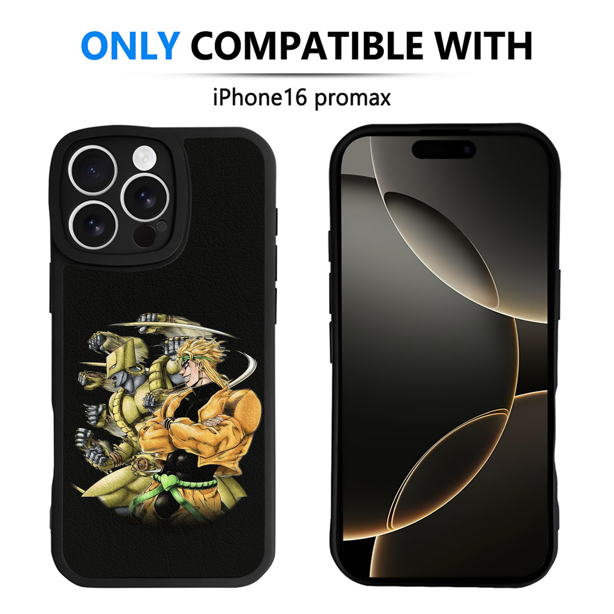 （画像用） ジョジョの奇妙な冒険 ディオ?ブランドー JoJo's Bizarre Adventure Dio Brando 【iPhone 16シリーズ対応】シリコンスマホケース（レザー調） 材質：シリコン
